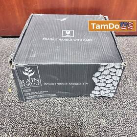 Pebbletile.co Retail Ks-104 Rain Forest White Pebble Mosaic Tile 12 Inch X12 Natural Stone Sheet Box Of 10