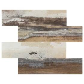 Peel&stick Lwps191018 And French Woods 12-in X 15-in Matte Pvc Wood Look Wall Tile 6-pk