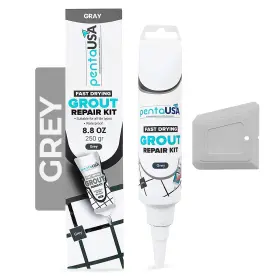 Pentausa 850074783015 Tile Grout Repair Kit - Grey Filler Triple Protection Fast Drying Formula R