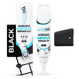 Pentausa 850074783046 Tile Grout Repair Kit - Black Filler Triple Protection Fast
