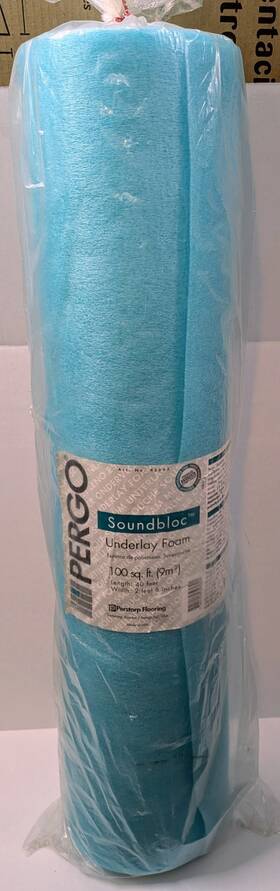 Pergo 391753347607 Perstorp Flooring Soundbloc Underlay Foam 100 Sq Ft - 2 6 In X 40