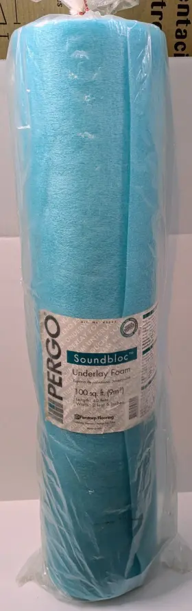 Pergo 391753347607 Perstorp Flooring Soundbloc Underlay Foam 100 Sq Ft - 2 6 In X 40