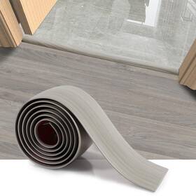 Peunitory 765169515474 Floor Transition Strip 3.3 Ft Self Adhesive Vinyl Flooring Divider - Wood To