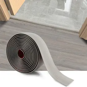 1.97i Peunitory 765169515658 Floor Transition Strip 10 Ft Self-adhesive Vinyl Pvc Gray