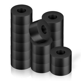 Peutier 103926 16pcs Multi Purpose Rubber Spacers 1 Inch Od 3/8 Id 1/2 Thickness