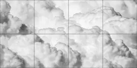 Pt500386-43l Picture-tiles.com Clouds Ceramic Tile Wall Mural Pt500386. 24 Inch W X 12 H 6x6