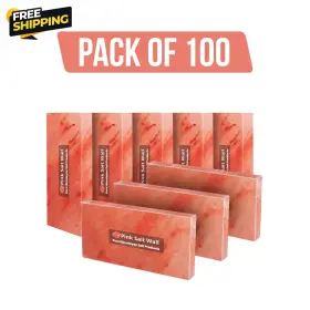 Psw-st-100-0.75 Pink Salt Wall Himalayan Tiles Bricks 8x4x0.75 Pack Of 100 For Spa Sauna Walls