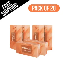 Skc-st-20 Pink Salt Wall 20 Tiles Himalayan Quality Bricks 8x4x1 Spa Sauna And Decor Affordable
