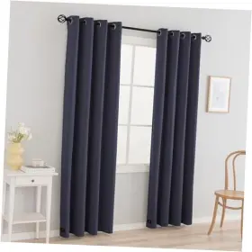 Zr-navy-52x96 Pj Room Darkening Inherent Flame Retardant Curtains 52 Inch W X 96 L Pack Of 2 Navy Zr-navy-52x96 Pj Room Darkening Inherent Flame Retardant Curtains 52 Inch W X 96 L Pack Of 2 Navy