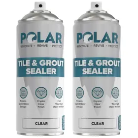 Polar Specialist Coatings 060649078780 Tile And Grout Sealer Clear Aerosol Spray - 2 X 13.5 Fl Oz Instantly Wa