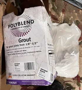 Pbg107-4 Pollyblend Pb10aw Polyblend Sanded Grout White #10 7 Lbs