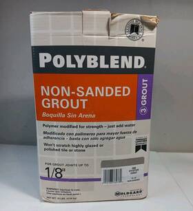 Polyblend 010186762760 Grout 3 Non Sanded Oyster Gray 386 10 Lb 1/8 Inch Custom Building Products
