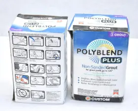 Polyblend 010186831534 Lot Of 2 Packs Plus Non Sanded Grout 10 Lb For 1/8 Inch Arctic White Polyblend 010186831534 Lot Of 2 Packs Plus Non Sanded Grout 10 Lb For 1/8 Inch Arctic White