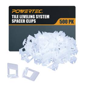 Powertec 71898-p5 Tile Spacers 1/16 Inch Leveling Clips 500 Pack System L