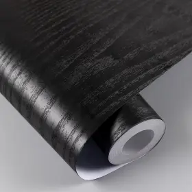 236.2 Practicalws 667322000778 Black Wood Wallpaper Peel And Stick 17.7 In X Wallp