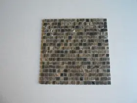 Premium Glass Mosaics 747583023575 Emperador Cafe And Stone Blend Mosaic Tiles Polished Lot Of 10 Sheets