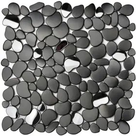 Primoon 783798790918 Black Tile Backsplash Pebble Metal Mosaic Tiles For Kitchen B Primoon 783798790918 Black Tile Backsplash Pebble Metal Mosaic Tiles For Kitchen B