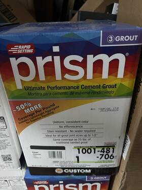 Prism 010186772424 #60 Charcoal 17 Lb. Ultimate Performance Rapid Setting Grout