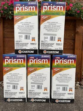 Prism 010186863955 Lot Of 5 Custom Ultimate Grout - Non Sanded Platinum #163 8.5lbs