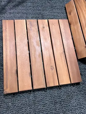 Wdt788p10 Pro Spce Qty 18 Space Wood Deck Tiles Interlocking Stripe Pattern 12 Inch X12
