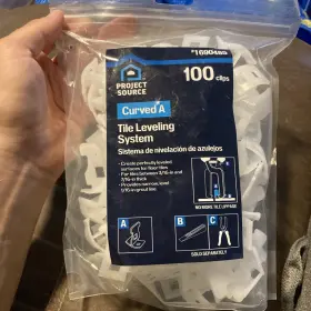 1690485 Project Source Curved A Floor Tile Leveling System Clips Part 100-pack