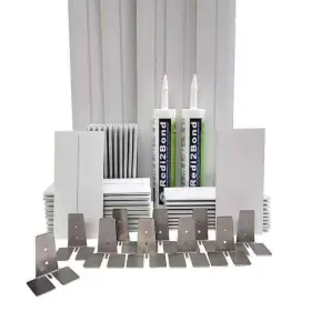 20-block Provantage 722465720544 4 Inch Thick Wall Window Anchor Glass Block Silicone Installation Kit