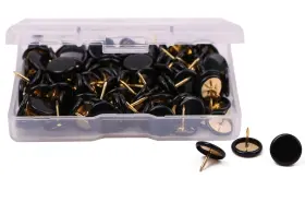 M149nh Ptc Office 120pcs Steel Thumbtacks Drawing Pins Plastic Round Head Thumb Tack
