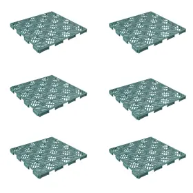 Pure Garden 192664979331 6-pack Polypropylene Interlocking Patio Deck Tiles - Weather-resistant Outdoo