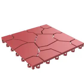 Pure Garden 196593412914 12-pack Outdoor Deck Tiles Brick Red Pure Garden 196593412914 12-pack Outdoor Deck Tiles Brick Red