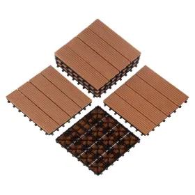 50-lg1264 Pure Garden 6 Sets Patio Floor Tiles Wood/plastic Composite Interlocking Deck Brown 50-lg1264 Pure Garden 6 Sets Patio Floor Tiles Wood/plastic Composite Interlocking Deck Brown