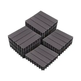 50-lg1266-5 Pure Garden Interlocking Deck Tiles - 30-pack 11.6-in Wood Plastic Composite All-weather 50-lg1266-5 Pure Garden Interlocking Deck Tiles - 30-pack 11.6-in Wood Plastic Composite All-weather