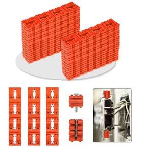 Qbonway 768447419655 100pcs Outlet Spacers For Electrical Box Orange