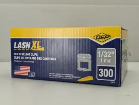 Qep 010306000451 Lash Xl Grey 1/32 Inch W 1 Mm Plastic Clip Tile Leveling System Pack Of 300