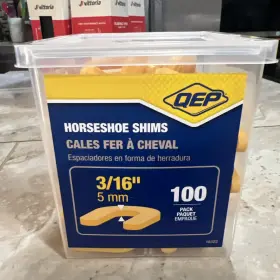 Qep 010306103220 3/16 Inch Horseshoe Shims 100/tub