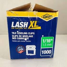 Qep 010306998727 Pack Of 1000 Lash Xl Xtreme Tile Leveling System Part A Clips For 1/16 In Grout