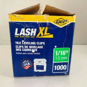 Qep 010306998727 Pack Of 1000 Lash Xl Xtreme Tile Leveling System Part A Clips For 1/16 In Grout