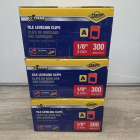 2-part Qep 99869 Xtreme Red 1/8 Inch Clips 900 Count Part A Of Tile Leveling System