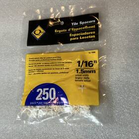 Qep Co Inc 10006q 1/16 By 1.5 Mm Plastic Tile Spacer 250 Pk No. 10006
