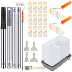 Qilery Yen-qilery-4169 31 Pcs 4 Inch Paint Roller Kit With Extension Pole Include Paint