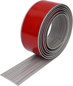 Qiveno 313109677654 Pvc Floor Transition Strip 2 Inch Wide X 6.56ft Long Grey Wood Grain Self-adhesiv