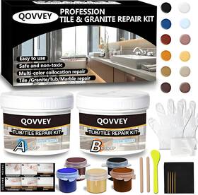 Qovvey 726084182790 Tile And Fiberglass Quartz Countertop Repair Kit Color Match Granite Tub Repa