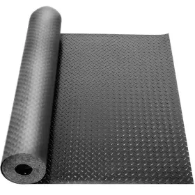 Usc22-0002 Qriocioa 16.4x 3.3ft Garage Rubber Flooring Roll 3mm Thickness Floor Mat Diamond P