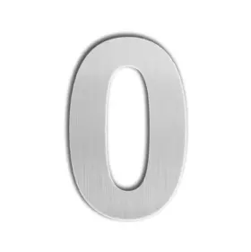 Qt Home Decor 758576259888 Quart Modern House Number - Extra Large 10 Inch Brushed Stainless Steel Numbe
