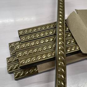 Questech Decor 804594140247 12 Composite Trim Tile .5x12 Braided Rope Listel Gold Egg M1l200042011