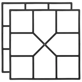Quickway Imports 651355239715 Decorative Pavement Mold Cement Form Stamp Walkway Maker Black
