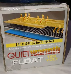 Qwarm3x10f120 Quietwarmth 120v Radiant Floor Heating System For Floating Floors 3ft X 10ft