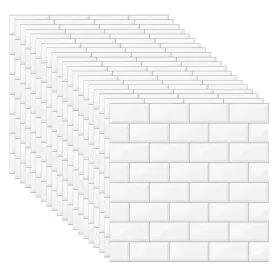 Quxddy 635393645172 20pcs Peel And Stick Floor Tile Bathroom 6 Inch Vinyl Flooring Sti