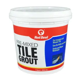 Red Devil 075339004241 0424 Pre-mixed Tile Grout 1 Quart White Pack Of