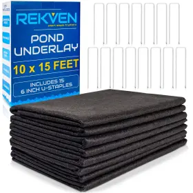 Nwgt-10x15 Rekven Pond Liner Underlayment - 10 X 15 Feet Non Woven Geotextile Landscaping Fab