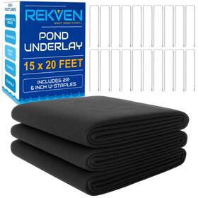 Rekven Nwgt-15x20 Pond Liner Underlayment - 15 X 20 Feet Non Woven Geotextile Landscaping Fab
